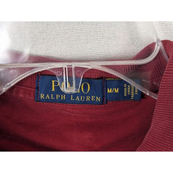 Polo Ralph Lauren Polo Shirt Maroon Men's Size Medium - Picture 6 of 12